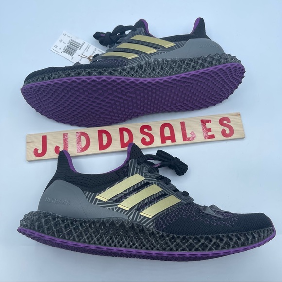 Adidas Ultra 4D Running Shoes HQ0949 Black Panther Marvel Men’s Sz 8.5 NWT RARE - Picture 10 of 11